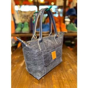 Dark Blue Leather Medium Fold