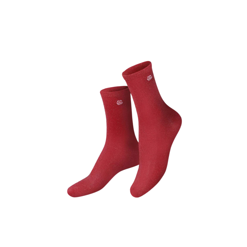 EMS Socks Pretty Rose Red